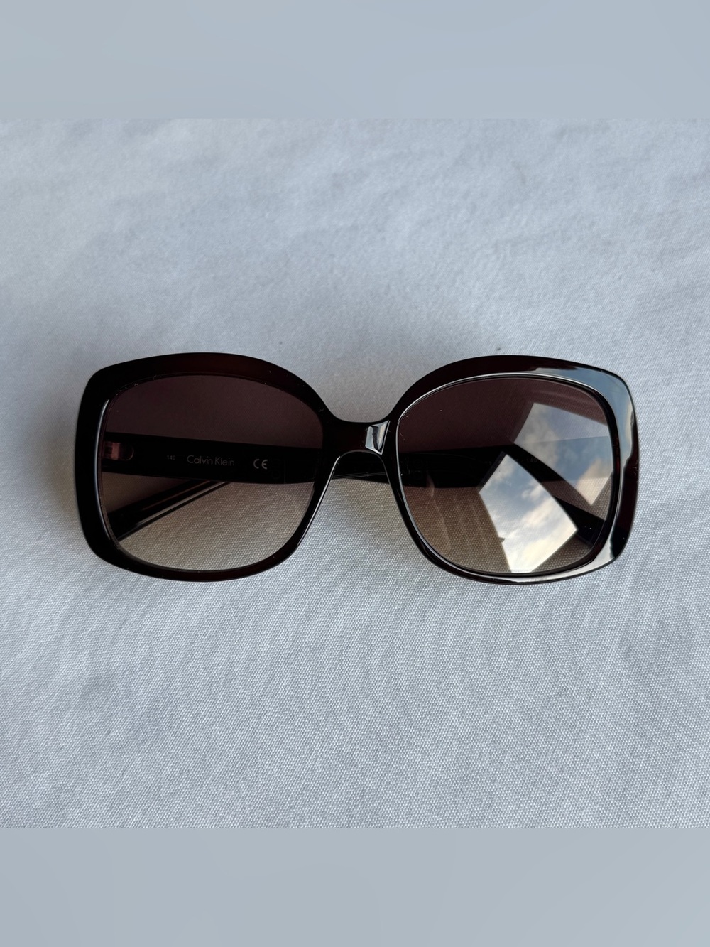 2000s Calvin Klein brown square sunglasses